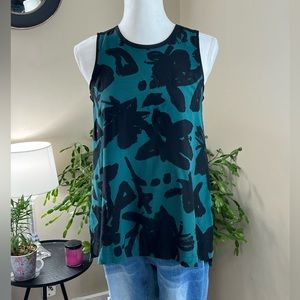 Madewell, size XS, green and black tank top